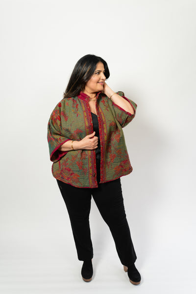 Kimono Jacket ~ Fuchsia Bird