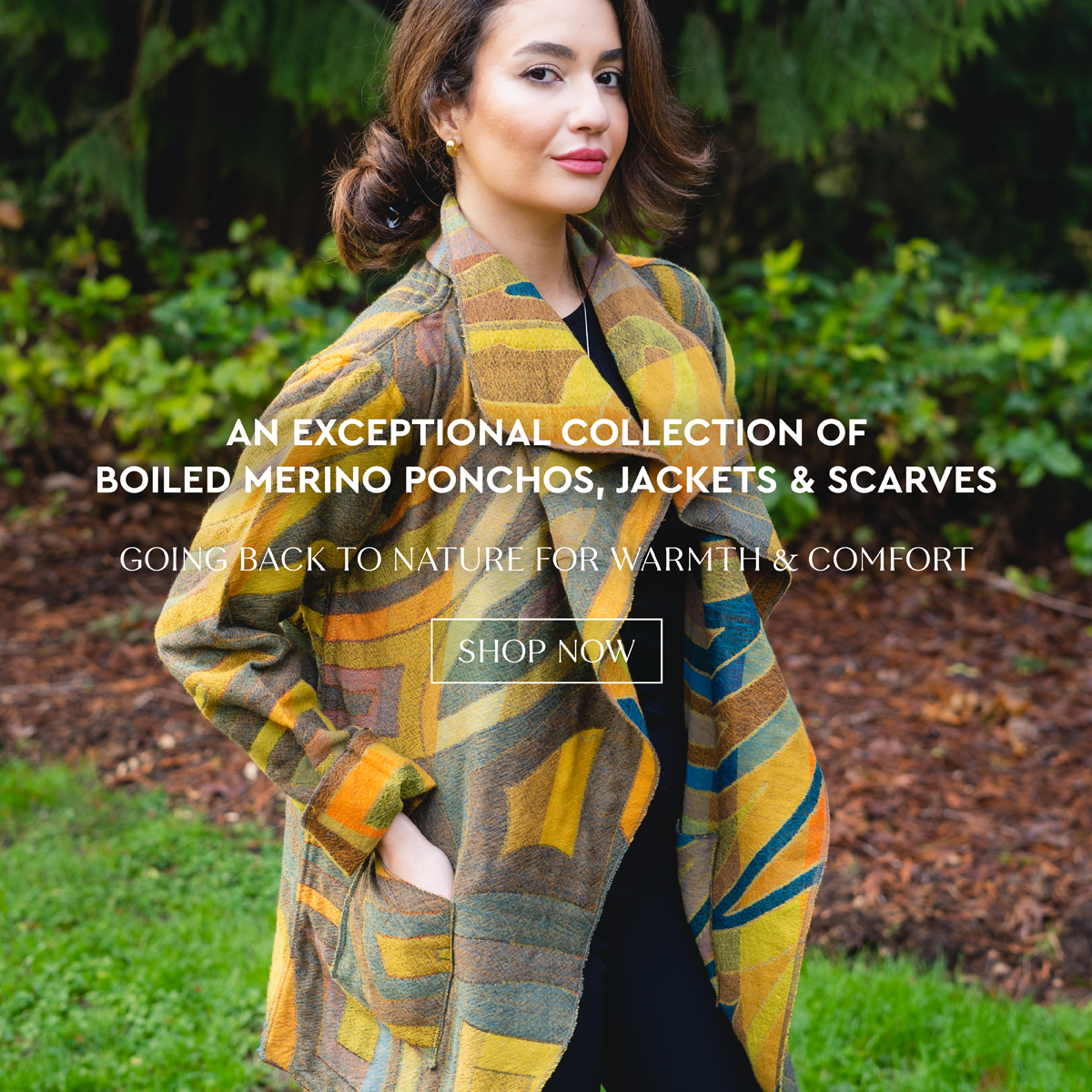 Boiled wool trench coat