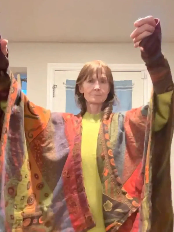 Samaya Regular Poncho in Reversible Autumn colors