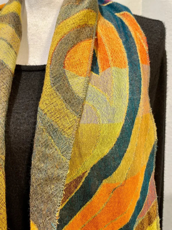 Pure Merino Wool Neck Scarf Citron